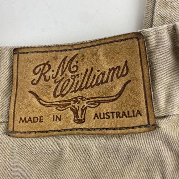 RM Williams Pants Mens 38x29 Tan Khaki Regular Straight Chino Linesman Australia - Picture 4 of 15